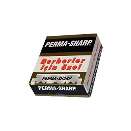 100 Perma-Sharp Straight Edge Razor Blades for use in Professional Barber Razors - New Packaging