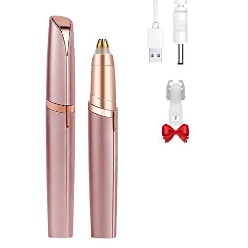 Colordiary Eyebrow Hair Remover,Electric Eyebrow Trimmer with LED Light,Painless Precision Portable Eyebrow Razor for Women Face with USB Interface,Rechargeable Eyebrow Epilator for Lips Nose Chin