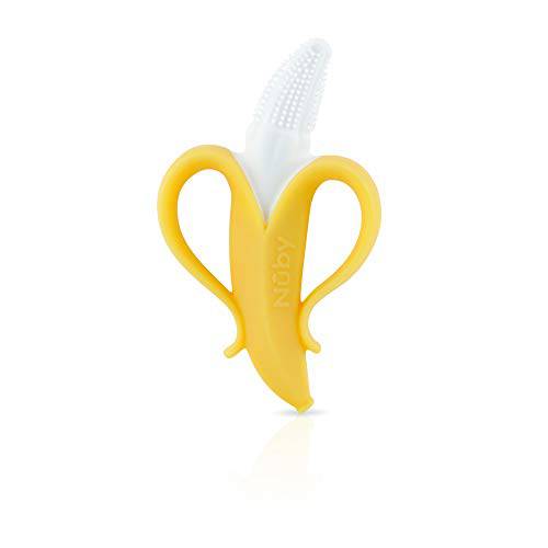 Nuby Nananubs Banana Massaging Toothbrush, Yellow