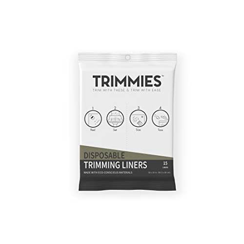 TRIMMIES - Disposable Beard Hair Catcher Liners for Trimming | 15 Single-Use Capes per Pack | Oxo-Biodegradable & Plant-Based Materials