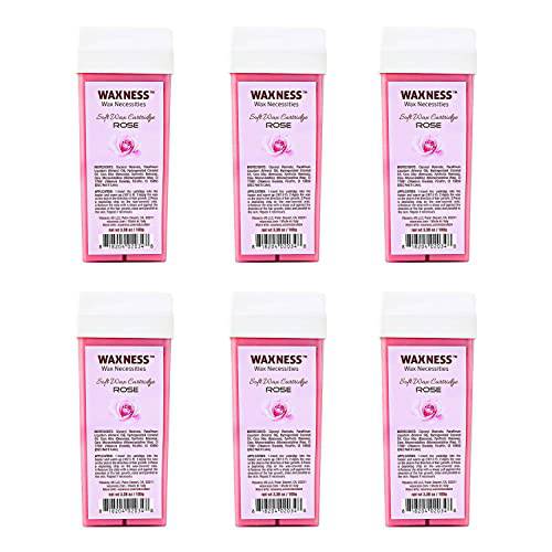Wax Necessities Rose Soft Wax Cartridge 3.38 Ounces Pack of 6
