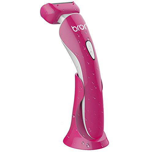 Brori Electric Razor for Women - Womens Shaver Bikini Trimmer Body Hair Removal for Legs and Underarms Rechargeable Wet and Dry Painless Cordless with LED Light