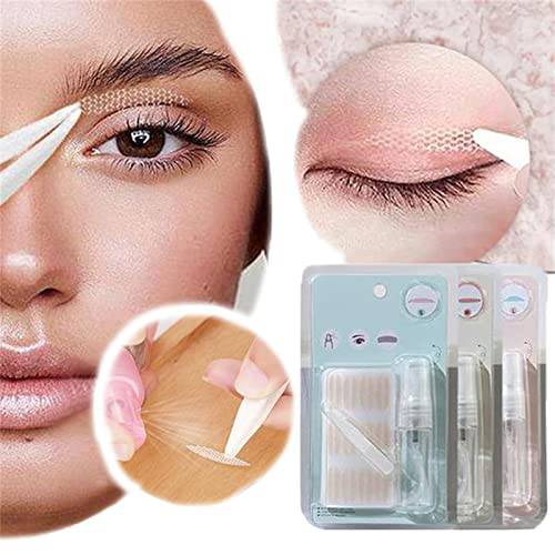 Invisible Eye-Lifting by Sticked, 240 Pcs Double Eyelid Tape, Eye Lid Lifters Tape Invisible Instant Eye Lift Strips, Natural Ultra Invisible Two-Sided Sticky Double Eyelid Tapes Stickers (M)