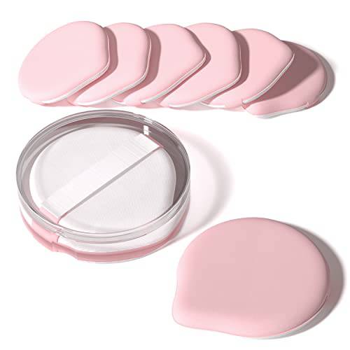 MOHOPE 8Pcs Air Cushion Makeup Sponges for Foundation with Portable Box | Latex-Free Blending Sponge for Liquid, Cream, Foundation and Powder | TearPowder Puff | Pink