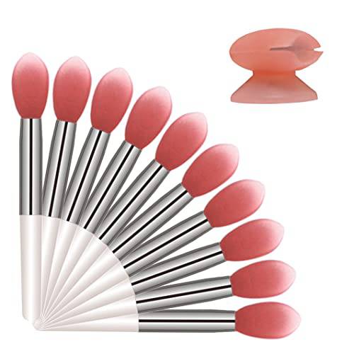 LORMAY 10 Pcs Silicone Lip Brushes. Applicators for Lipsticks, Lip Gloss, Lip Balm and Other Cream Makeup Products (2.0 inches / 5.0 cm)