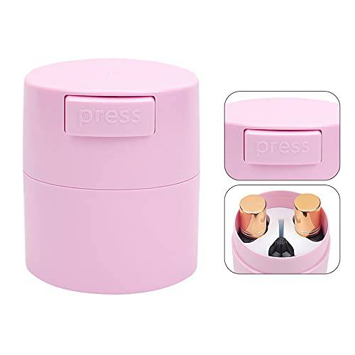 Buqikma Eyelash Glue Storage Container, Pink Sealing Extension Eyelash Glue Jar Storage Tank with Bottom Sealed Adhesive Stand Activated Storage for Eyelash Extension (Pink)