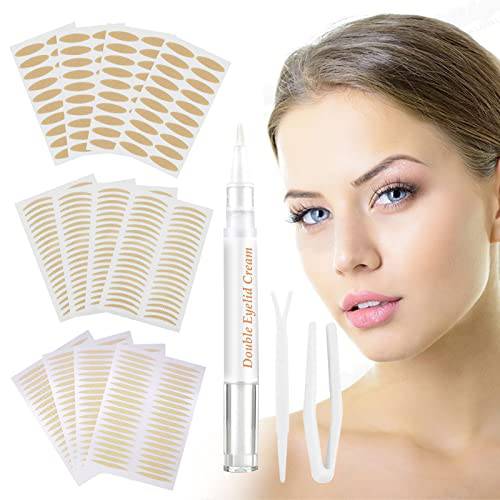 Eyelid Tape Stickers, 480PCS Double Eyelid Strips, Natural Invisible Single Side Eyelid Lifter Strips, Instant Eye Lift Without Surgery, Perfect for Hooded, Droopy, Uneven, Mono-eyelids