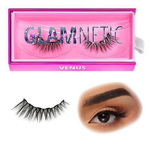 Glamnetic Magnetic Eyelashes - Venus | Short Magnetic Lashes, 60 Wears Reusable High Volume Faux Mink Lashes, Cat Eye, 3D Natural Look - 1 Pair