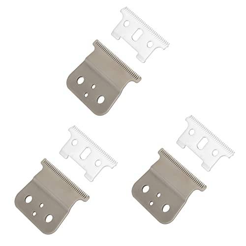 AONT Upgraded Version Replacement T Blades Compatible with Andis T Outliner,Andis GTX (3 Pcs, Sliver)