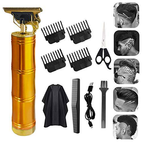 [Upgrade] Hair Clippers Professional Cordless Outliner Trimmer,USB Type-C rechargeable charging type, T-blade close-range trimmer, bald beard, razor, shape home and barbershop accessories