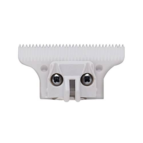StyleCraft Replacement Professional Moving White Ceramic Deep Tooth Trimmer Blade, Fits all StyleCraft and GAMMA+ Hair Trimmer Models
