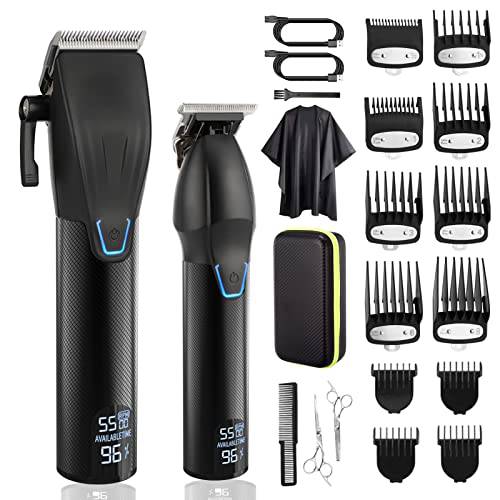 Fedine Hair Clippers for Men Professional, 2022 Upgrade Cordless Barber Clipper & T-Blade Trimmer Kit, Electric Hair Clipper Zero Gapped Trimmer, Men’s Clippers for Father/Husband/Boyfriend