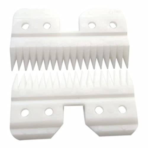 Ceramic Replacement Cutter Fits for Most Andis Oster Wahl AG/A5 Clipper Blades(Off White, 2 Pieces)