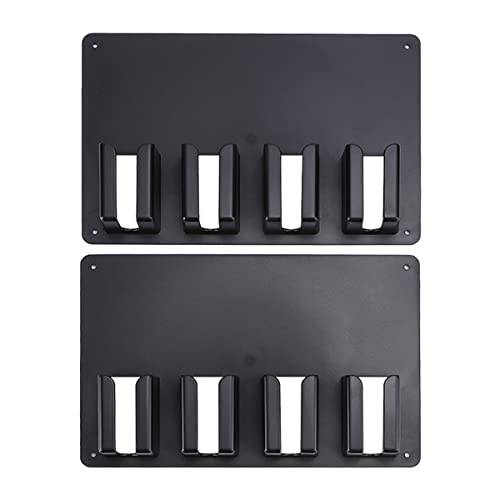 LPNALJL 2 Pieces Clipper Tray Organizer, Hair Clipper Holder Set, Anti-Slip Hairstylist Clippers Organizer, Wall Mounted Clipper Storage Rack Tools for Salon Home, Black