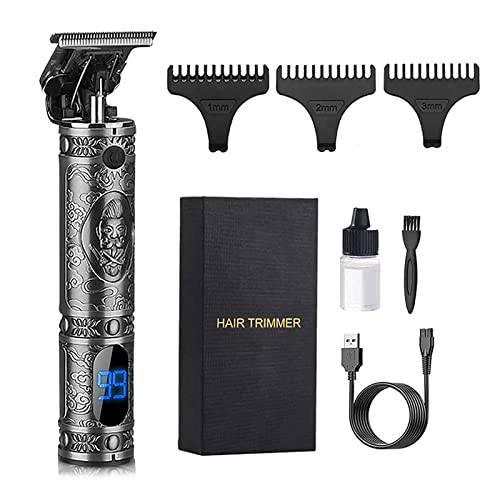Hair Trimmer for Men Bestauty Beard Trimmer Zero Gapped for Barber Cordless LCD Display Beard Trimmer Rechargeable,Include Clipper Oil