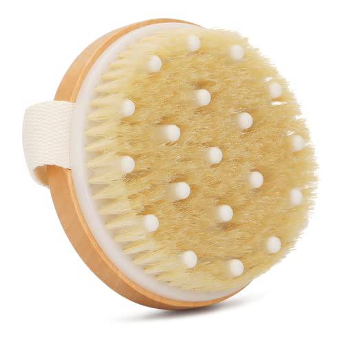 SetSail Dry Brushing Body Brush, Natural Bristles Dry Brush for Cellulite and Lymphatic Drainage Massage Exfoliating Brush to Soften Skin, Reduce Cellulite, Improve Circulation
