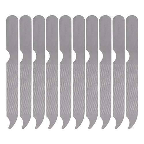 10pcs Stainless Steel Metal Nail Art New Pedicure Tool Dual Sided File Manicure