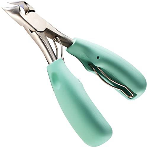 Podiatrist Toenail Clippers, Gemice Professional Thick Ingrown Toe Nail Clippers for Men Seniors, Pedicure Clippers Toenail Cutters, Super Sharp Curved Blade Grooming Tool for Women