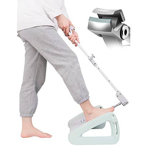 DEPSUNNY 30.7 Inch Long Handled Toenail Clippers Version 4.0/ 5MM Wide Opening Clipper All-Aluminum Shaft/ No Need to Bending Over/ Easy Reach Toenails Tool (White)