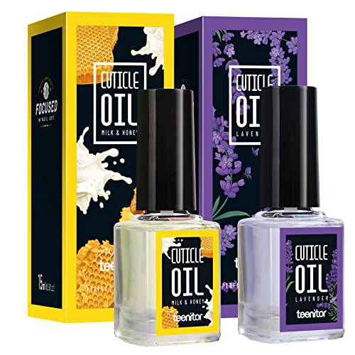 Teenitor Cuticle Revitalizing Oil, Milk and Honey Cuticle Oil and Lavender Cuticle Care Oil, Moisturize Cuticles and Strengthen Nails
