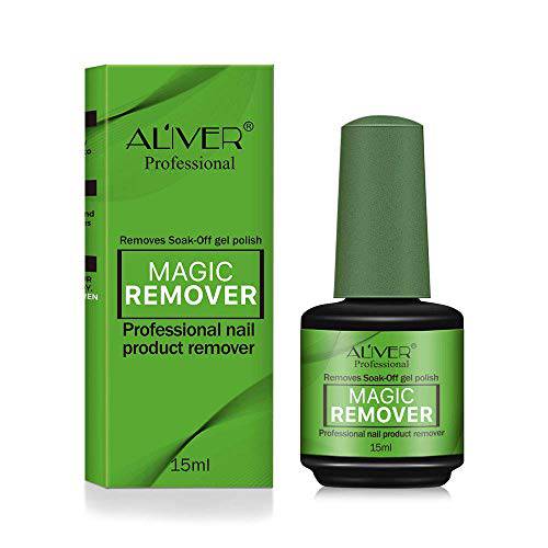Magic Nail Polish Remover,Soak-Off Gel Nail Polish In 3-5 Minutes,Professional Removes,Quickly & Easily,Don’t Hurt Your Nails (1 Pack)