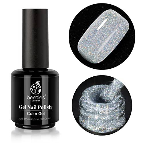 Beetles Glitter Gel Nail Polish 15ml Milky Way Nail Gel Soak Off LED Nail Lamp Diamond Gel Polish Nail Art Manicure Salon DIY Home Sparkly Shining
