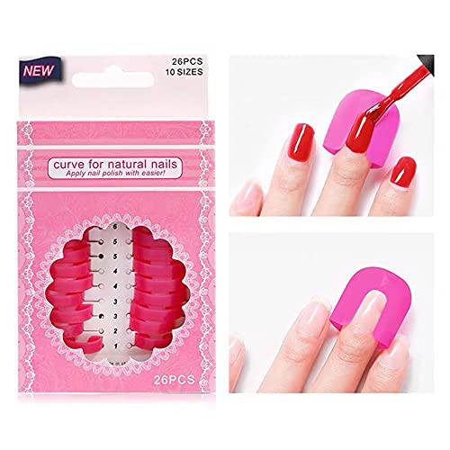 26pcs/set Rose UV Gel Polish Protector French Nail Art Case Design Tips Finger Cover Shield Anti-overflow Manicure Kits Tools