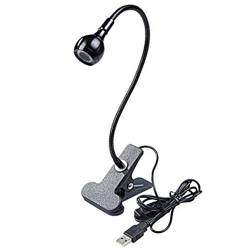 hthevd 395nm UV LED Black Light Lamp fixtures with Gooseneck and clamp for UV Gel Nail and Ultraviolet Curing, Portable Ultra