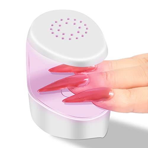 Lotifie Mini UV LED Nail Lamp Innovative Nail Dryer UV Light for Nails Gel Polish Gel Glue Gel Strips ,with Easy and Fast Nail Extension Design (White)