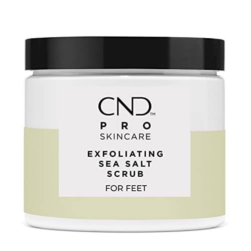 CND Pro Skincare Exfoliating Sea Salt Scrub for Feet, Minerals, Salts, Natural Sunflower Seed Oil Formula, 18 Fl Oz