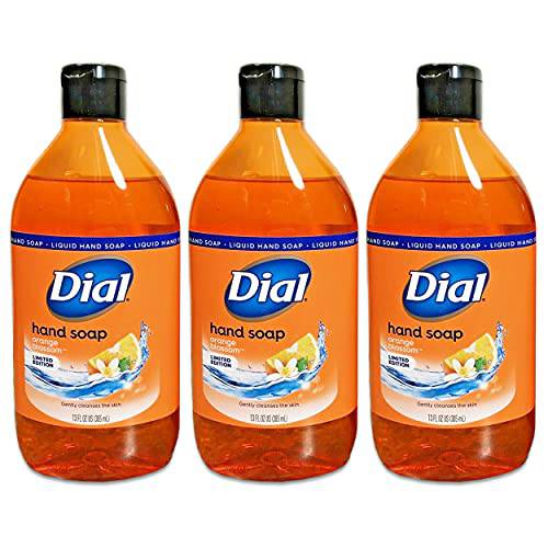 Dial Soaps Dial Hand Soap Orange Blossom 13 oz Refills 3 Citrus Hand Soaps For Bathroom Kitchen Home Hand Soap Pack of 3 Bundle hand soap pack of 3 hand soap package