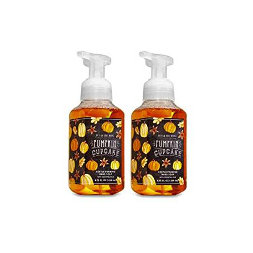 Bath and Body Works 2 Pack Pumpkin Cupcakes Gentle Foaming Hand Soap. 8 Oz