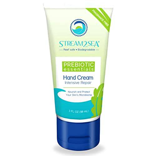 Unscented Intensive Repair Hand Cream Prebiotic Essentials | Hydrate, Protect & Moisturize Daily with Antioxidant-Rich Reef Safe Natural and Moisturizing Hand Cream | 3 Fl oz by Stream2Sea
