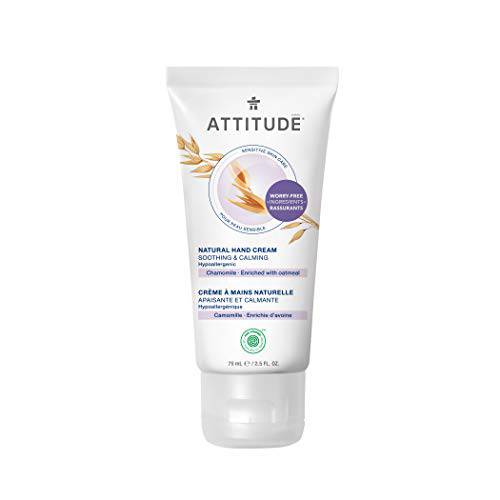 ATTITUDE Hand Cream, EWG Verified, Plant and Mineral-Based Ingredients, Vegan and Cruelty-free Beauty Products for Sensitive Skin, Chamomile, 2.5 Fl Oz