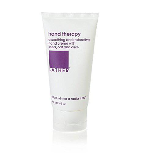 LATHER Hand Therapy Crème | Natural Hand Cream | Hand Therapy | Lotion For Dry Skin | Vegan Hand Cream With Essential Oils Including Lavender And Orange Oil | Restoring Hand Treatment | 2.65 Oz