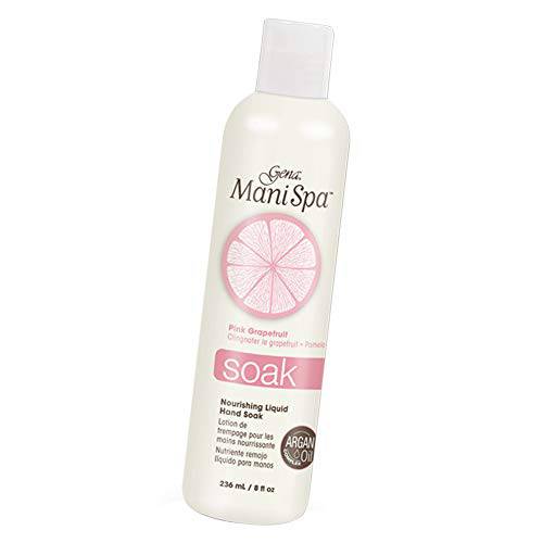Gena Mani Spa Liquid Hand Soak, Softens, Moisturizes Hands, Nails, and Cuticles For Great Manicure Treatment 8 Oz