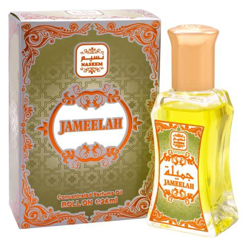 Naseem Jameelah Perfume Oil Roll On Alcohol Free with composition of Fruity Floral Vanilla Musk Long Lasting Rollerball Arabian Fragrance Oil for Women 0.81 Fl Oz