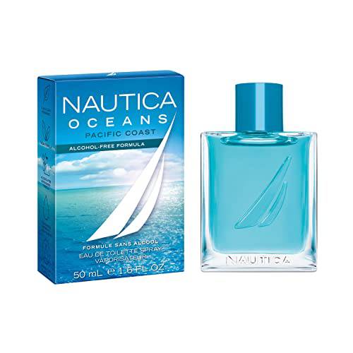 Nautica Oceans Pacific Coast Eau De Toilette - Uplifting, Refreshing Scent - Earthy, Marine Notes of Pinewood and Mint - Ideal for Day Wear - 1.6 Fl Oz.