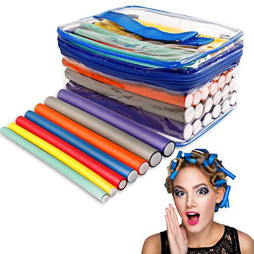 12 PCS Small Size Hair Rollers, Self Grip Hair Curlers Hair Dressing Tool, Salon Curly Style Hair Rollers for Short Hair, 0.6 Inch Navy Blue