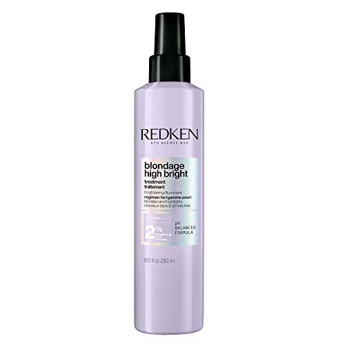 Redken Blondage High Bright Pre Treatment | Brightens and Lightens Color-Treated and Natural Blonde Hair Instantly | Infused with Vitamin C |