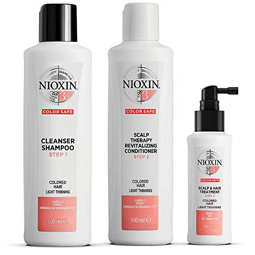 Nioxin System 3 Kit 3 for Color Treated Hair with Normal to Light Thinning Hair, 3 Piece Set