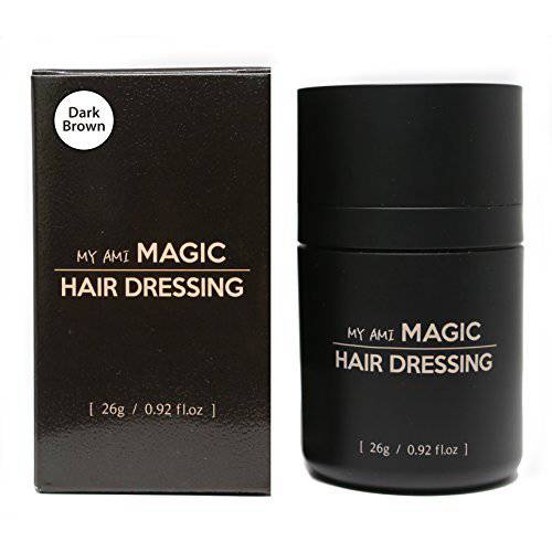 Magic Hair Dressing - Dark Brown - Hair building fibers for conceal Thinning Hair