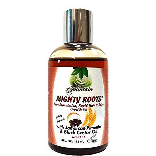 FOUNTAIN Mighty Roots - Damaged - Receding - Edges-Bald Spot-Thinning Hair Oil - Applicator Bottle - 4 Fl Oz
