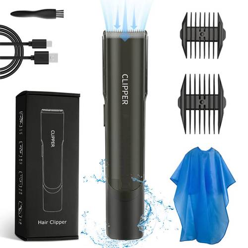 Bufccy Professional Vacuum Hair Clippers for Mens, Cordless Hair Clipper Beard Trimmer Kit with Vacuum Powerful Hair Suction, Waterproof, Rechargeble for Beards, Facial Hair, Stubble