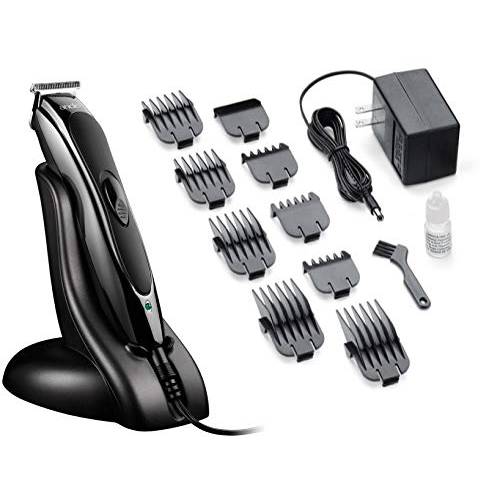Andis Trimmer Slimline Cordless (6 Combs), Black 1 Count
