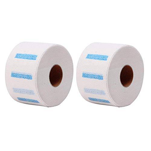 2 Rolls Barber Neck Strips Disposable Strentchy Paper Neck Bands Hairdressing Stretchy Wrap Barber Accessories for Salon Haircutting Styling