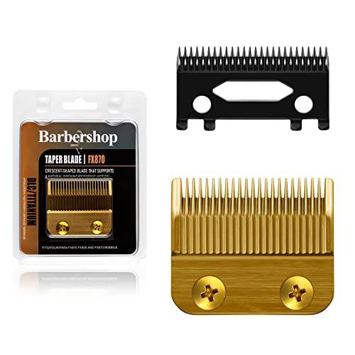 FX802G Replacement Blades for BaBylissPRO Clippers, Replacement Clipper Blades Compatible with BaBylissPRO Barberology FX870/FXF880/FX810/FX825/FX673N, Gold