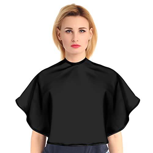 Professional Short Length Salon Cape,Makeup Cape Salon Styling Cape Barbers with Loop Closure, Hairdressing Cape Apron