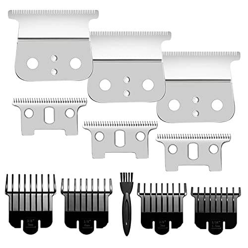 T Outliner Replacement Blades Compatible with Andis T Outliner/Andis Gtx/Andis Blackouts/Andis T-outliner Cordless/corded, including 2 packs Sliver T Blades & 4 packs Black Combs