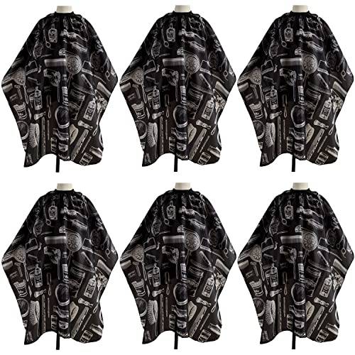 Hedume 6 Pack Waterproof Salon Cape, Professional Hair Salon Cutting Cape, Hairdressing Cape for Hair Cutting, Dyeing, Perming, Hair Mask, Hair Care